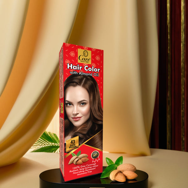 Care Hair Color with Almond Oil – Dark Brown