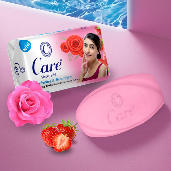 CARE BEAUTY SOAP - ROSE & STRAWBERRY